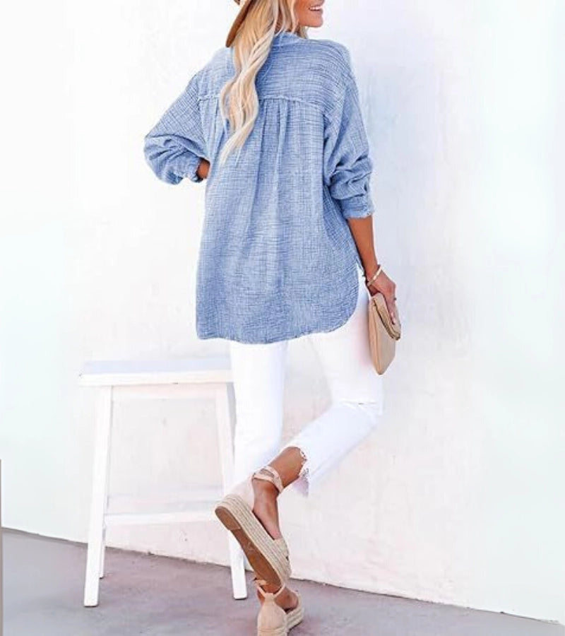 IMANE | CAMICIA OVERSIZE IN COTONE TESTURIZZATO