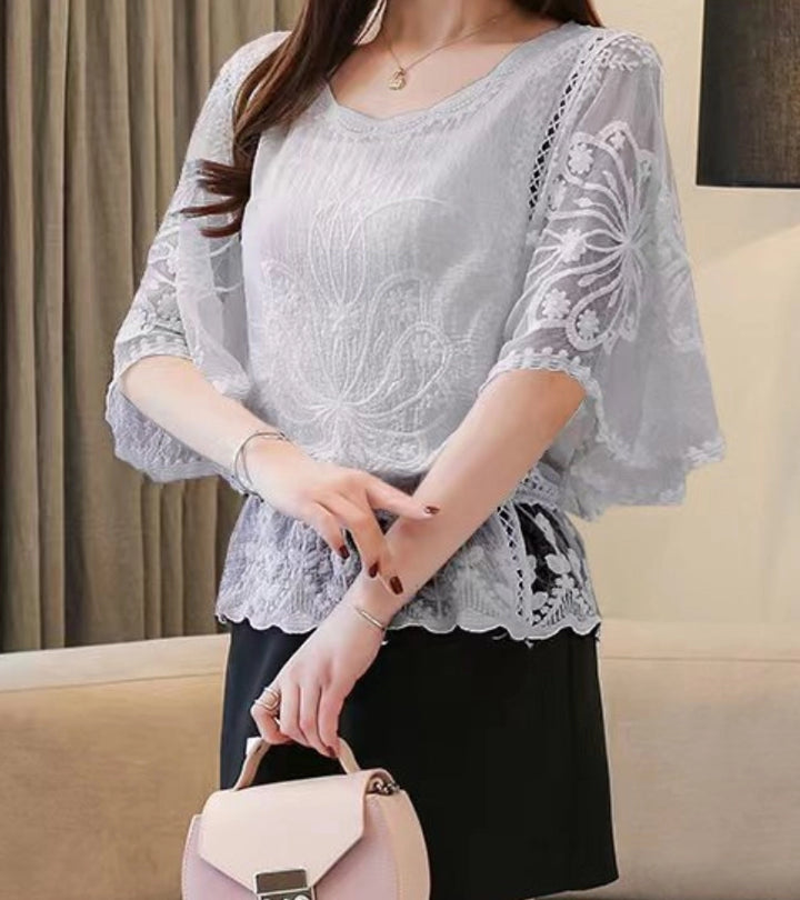 Butterfly | Blusa in pizzo ricamato