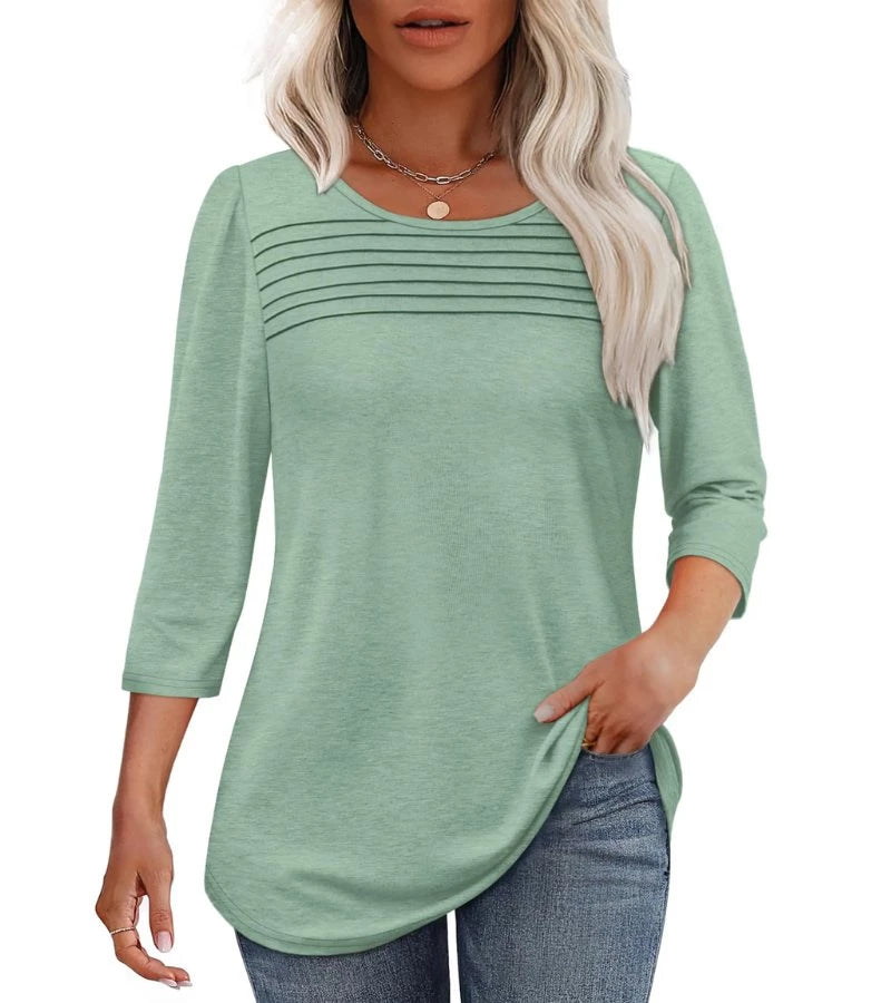 Martina | Top Eleganza a Maniche 3/4 con Pieghe