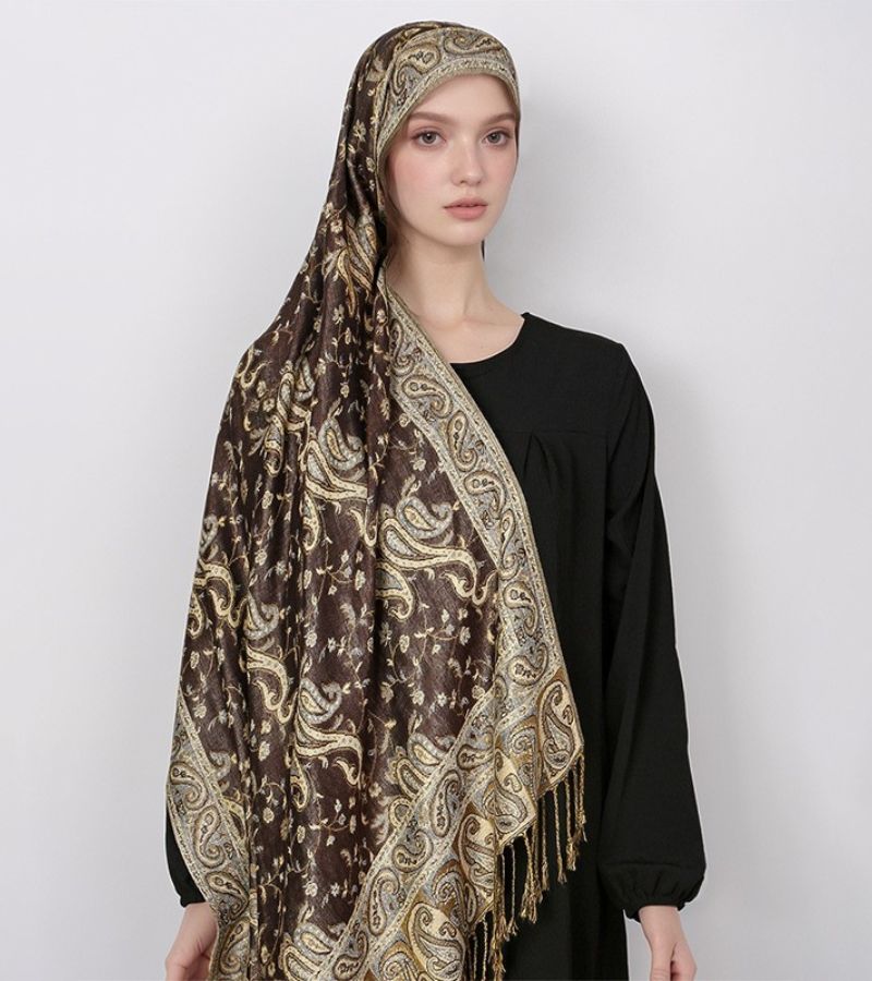 Smeraldo | Stola Lussuosa con Motivi Paisley Raffinati