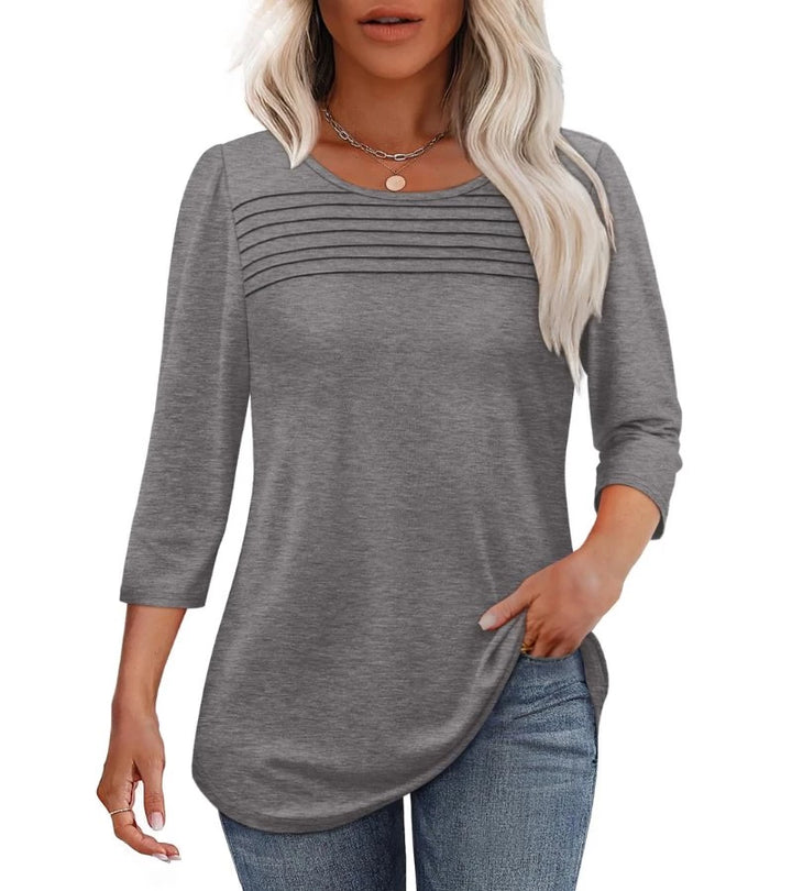 Martina | Top Eleganza a Maniche 3/4 con Pieghe