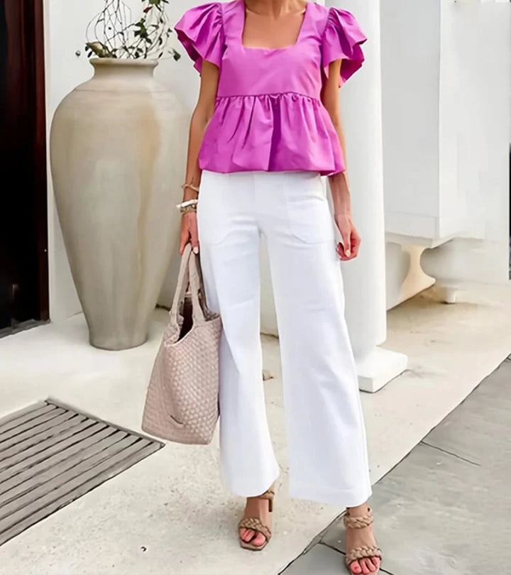 Mathilda | Pantaloni dritti con dettagli raffinati