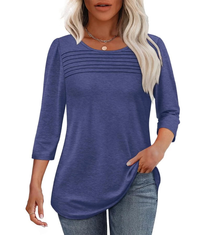 Martina | Top Eleganza a Maniche 3/4 con Pieghe