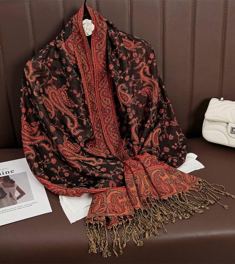 Smeraldo | Stola Lussuosa con Motivi Paisley Raffinati