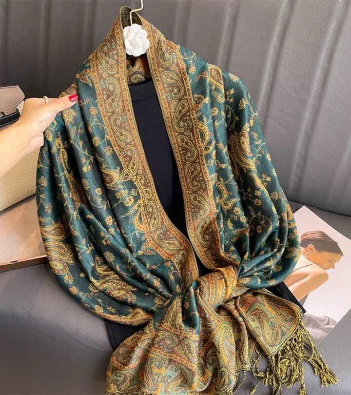 Smeraldo | Stola Lussuosa con Motivi Paisley Raffinati