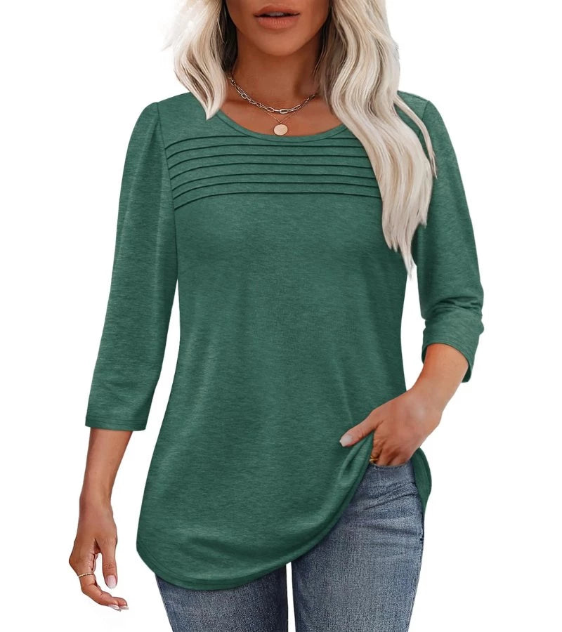 Martina | Top Eleganza a Maniche 3/4 con Pieghe