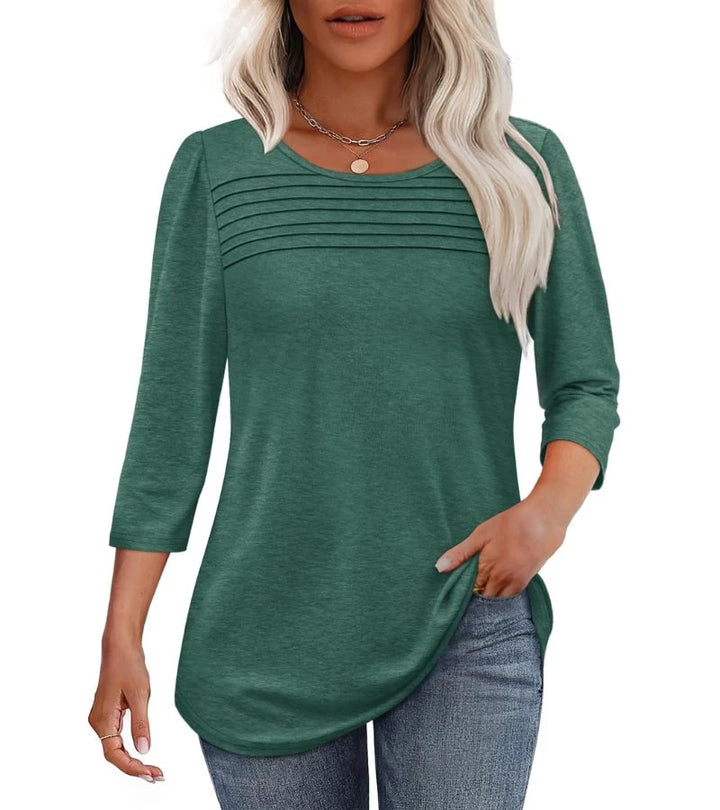 Martina | Top Eleganza a Maniche 3/4 con Pieghe