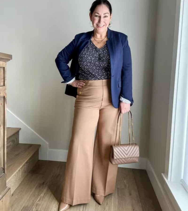 Eléonore | Pantalone a Gamba Larga con Controllo della Pancia