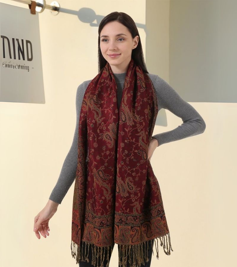 Smeraldo | Stola Lussuosa con Motivi Paisley Raffinati