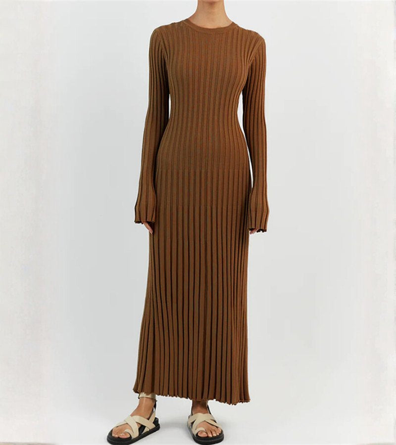 Alice | Abito Lungo a Coste in Cotone