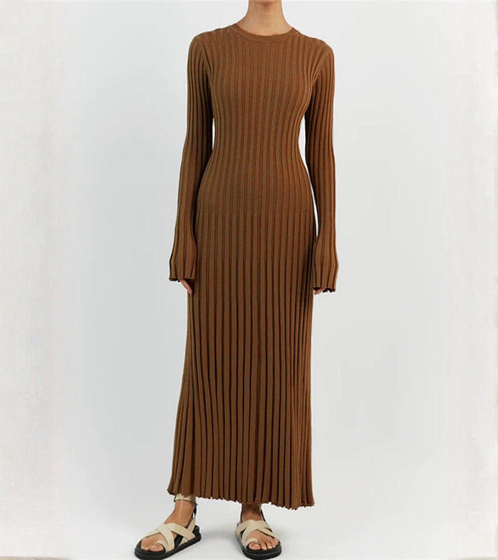 Alice | Abito Lungo a Coste in Cotone