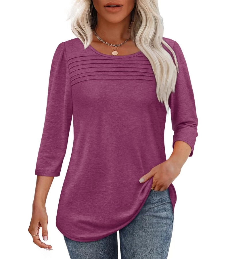 Martina | Top Eleganza a Maniche 3/4 con Pieghe