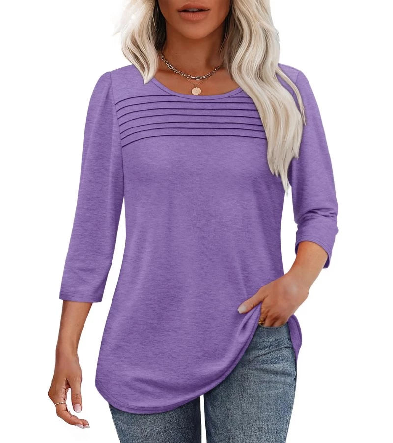 Martina | Top Eleganza a Maniche 3/4 con Pieghe