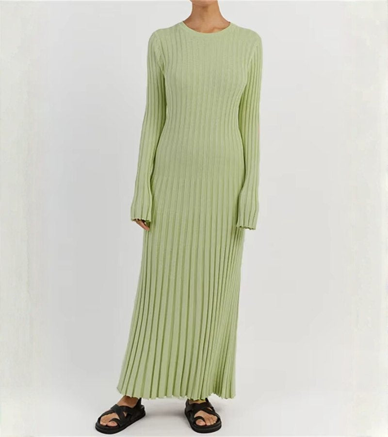 Alice | Abito Lungo a Coste in Cotone