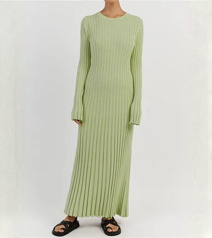 Alice | Abito Lungo a Coste in Cotone