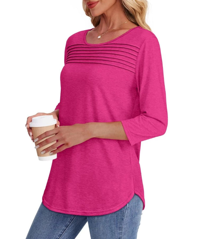 Martina | Top Eleganza a Maniche 3/4 con Pieghe