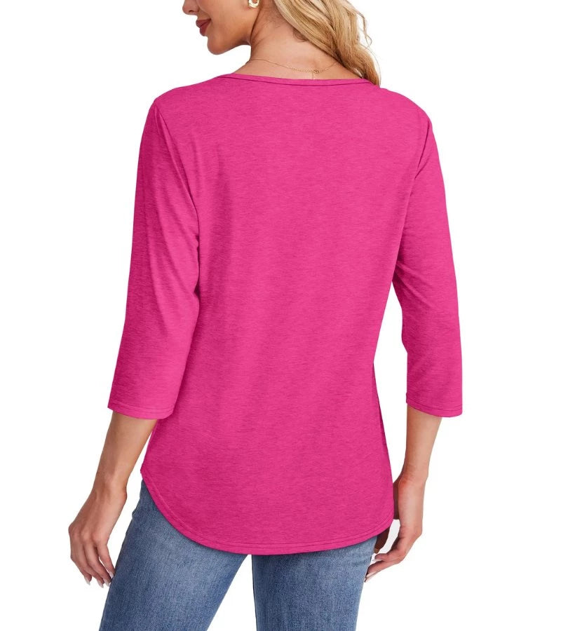 Martina | Top Eleganza a Maniche 3/4 con Pieghe