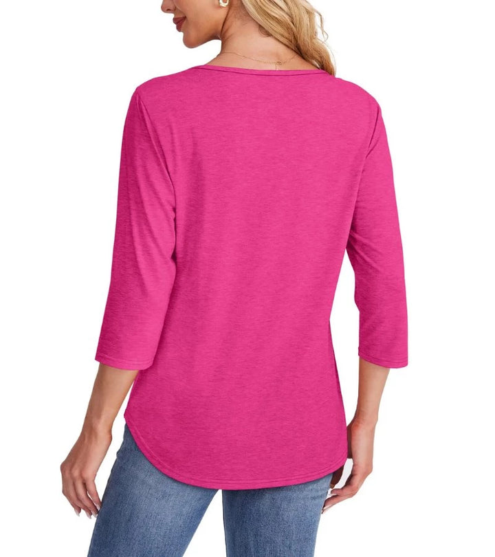 Martina | Top Eleganza a Maniche 3/4 con Pieghe