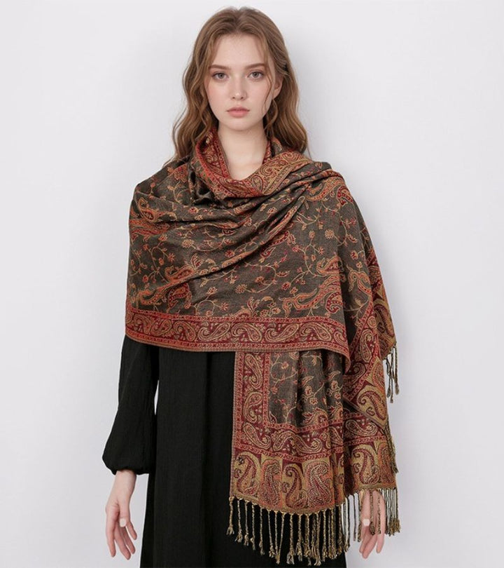Smeraldo | Stola Lussuosa con Motivi Paisley Raffinati