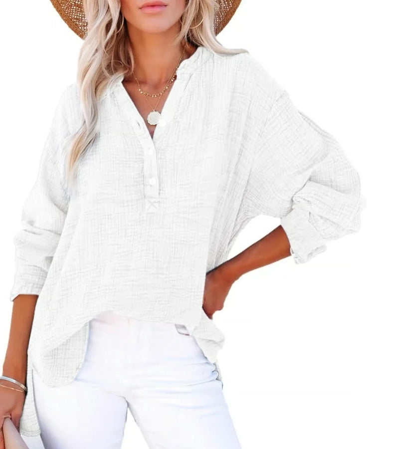 IMANE | CAMICIA OVERSIZE IN COTONE TESTURIZZATO