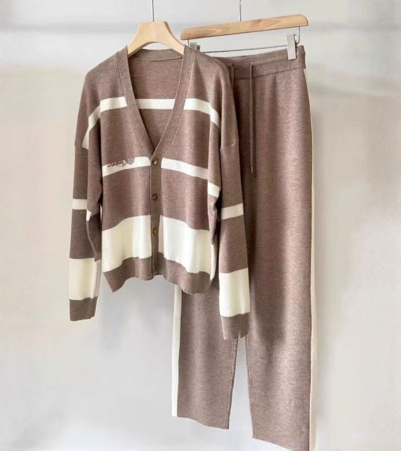 Sandy | completo due pezzi a righe in maglia