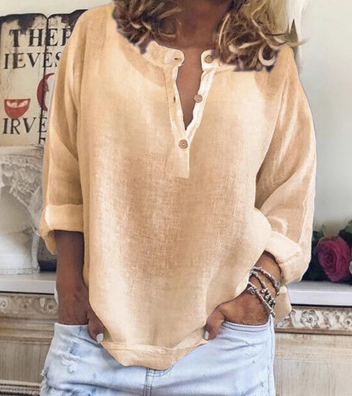 LEDA | camicia traspirante in cotone a maniche lunghe