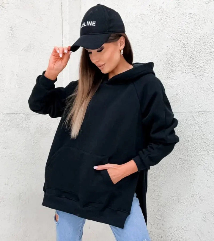 Nîna | Felpa con cappuccio e spacco laterale