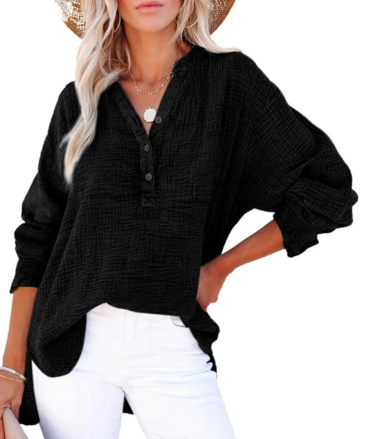 IMANE | CAMICIA OVERSIZE IN COTONE TESTURIZZATO