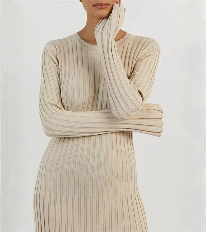 Alice | Abito Lungo a Coste in Cotone