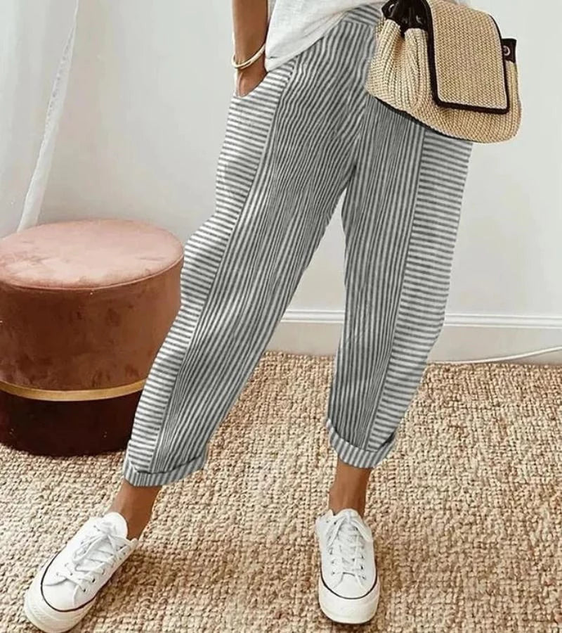 Livio | Pantaloni patchwork a righe