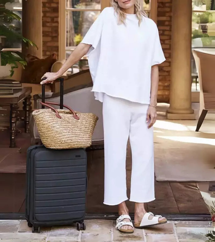 Bianca | Completo estivo due pezzi leggero e chic