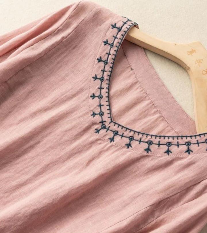 Erika | Blusa in Puro Cotone Ricamato