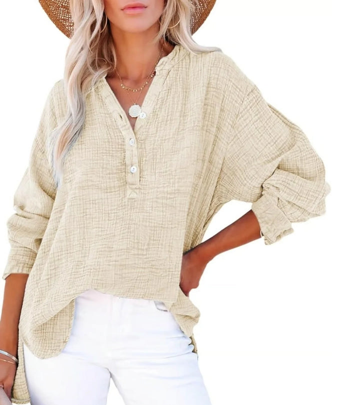 IMANE | CAMICIA OVERSIZE IN COTONE TESTURIZZATO