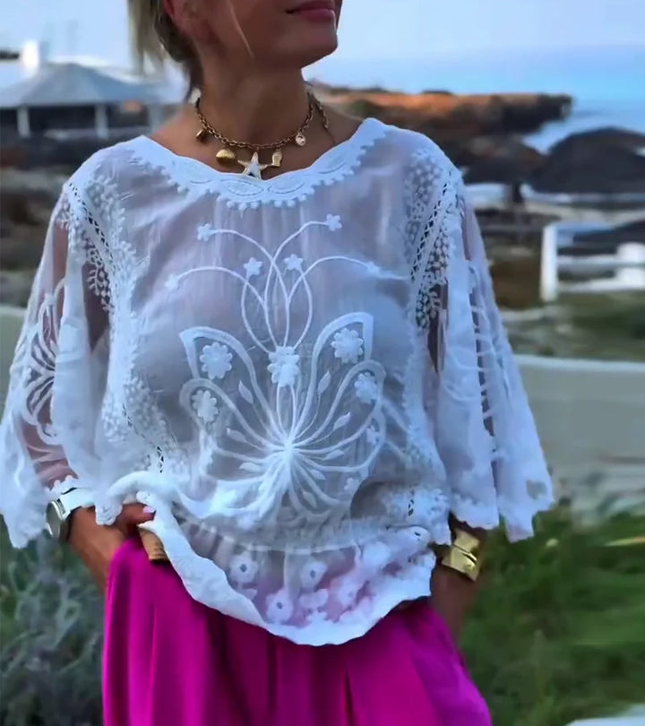 Butterfly | Blusa in pizzo ricamato
