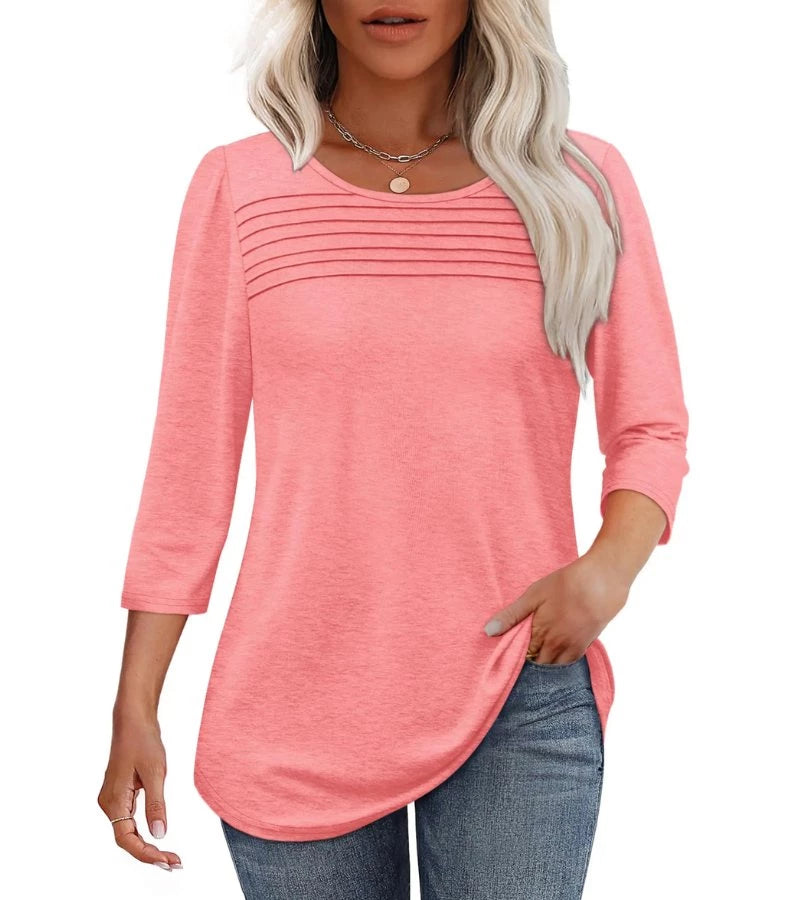 Martina | Top Eleganza a Maniche 3/4 con Pieghe