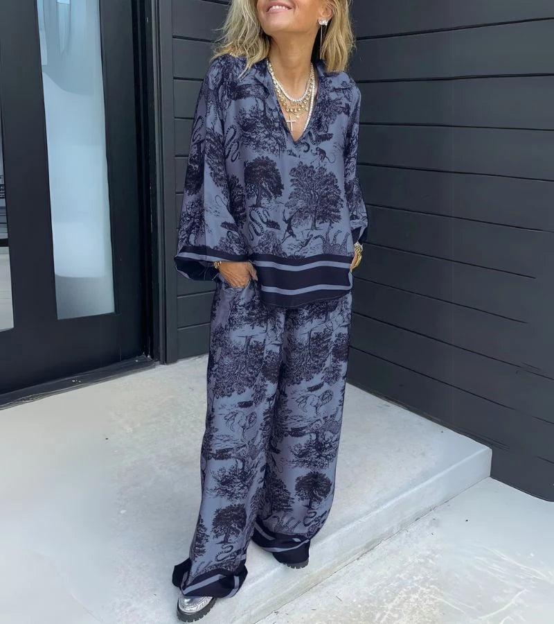 Tocco Bohémien | Completo Casual a Stampa Moderna