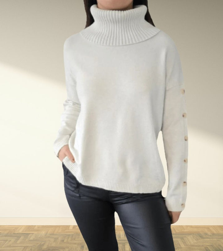 Nadia | Maglione con bottoni metallici