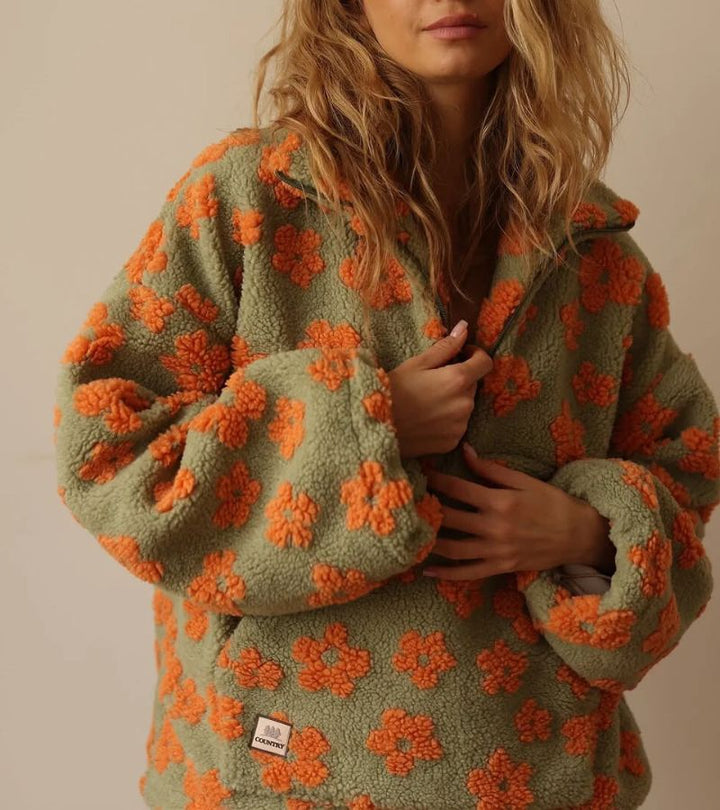 Giada | Pile floreale di tendenza, caldo come un abbraccio