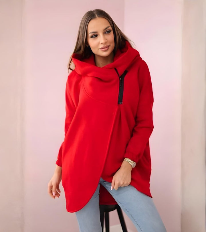 Marta | Felpa asimmetrica con cappuccio