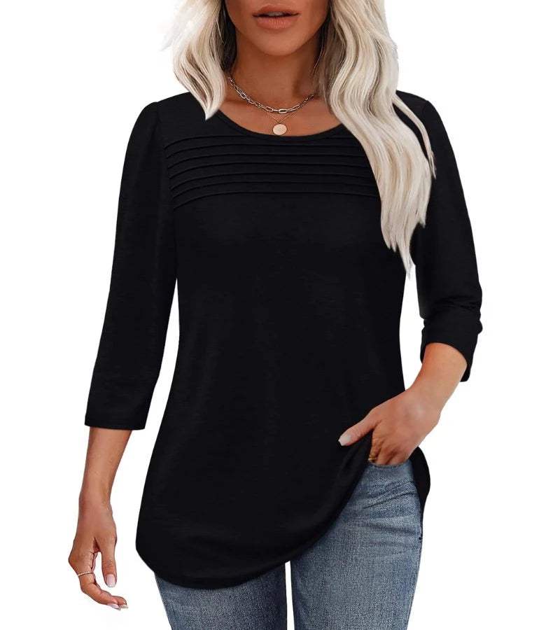 Martina | Top Eleganza a Maniche 3/4 con Pieghe