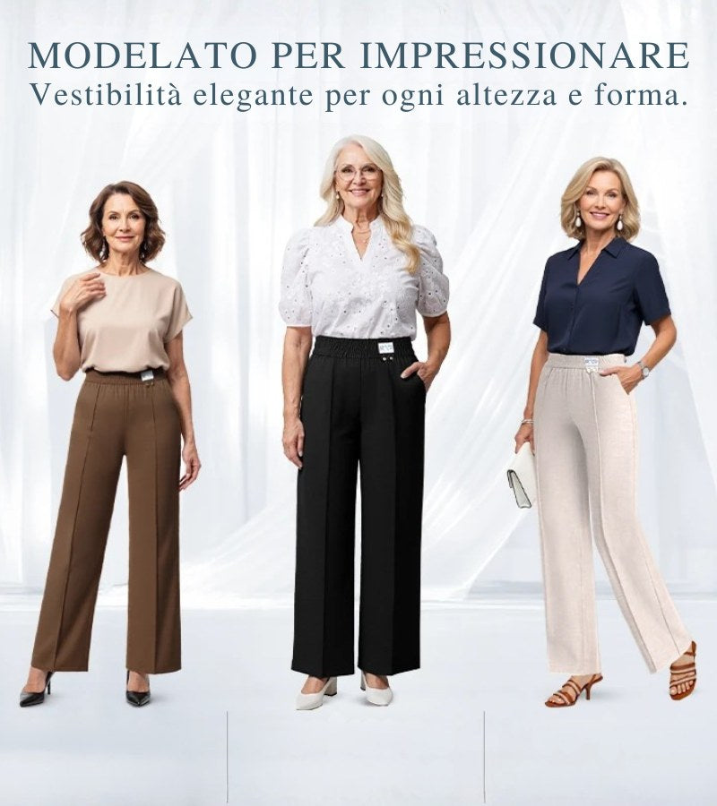 Silvia | Pantaloni a vita alta morbidi ed eleganti
