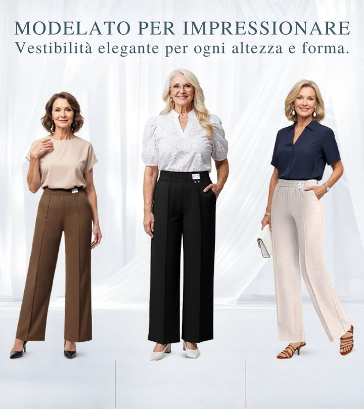 Silvia | Pantaloni a vita alta morbidi ed eleganti