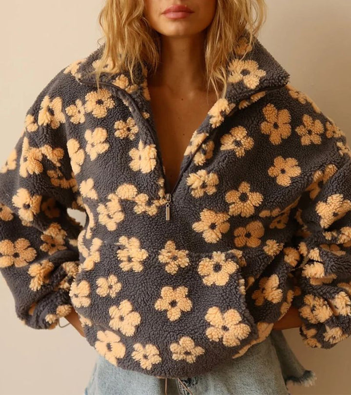 Giada | Pile floreale di tendenza, caldo come un abbraccio