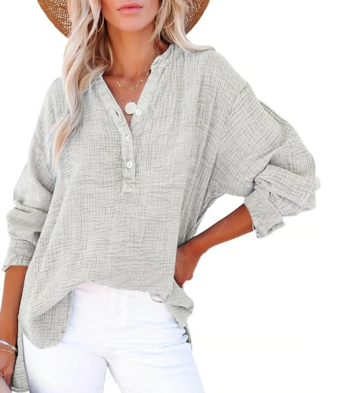 IMANE | CAMICIA OVERSIZE IN COTONE TESTURIZZATO