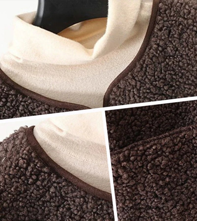 Malena | gilet in peluche morbido e caldo con bottoni