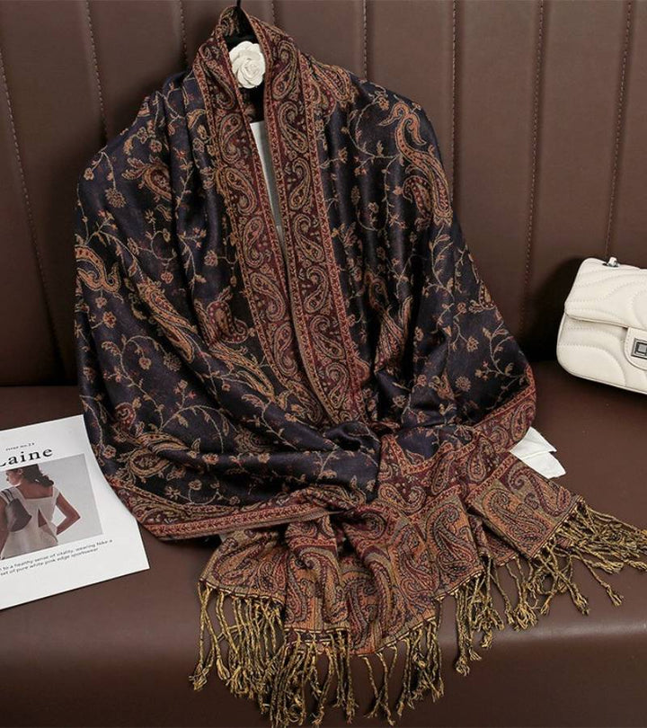 Smeraldo | Stola Lussuosa con Motivi Paisley Raffinati