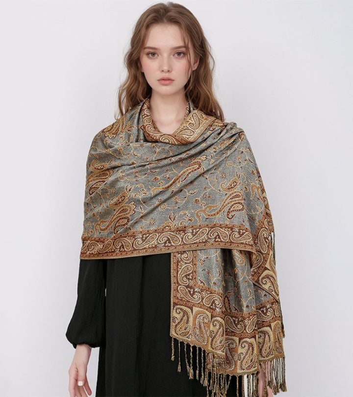 Smeraldo | Stola Lussuosa con Motivi Paisley Raffinati