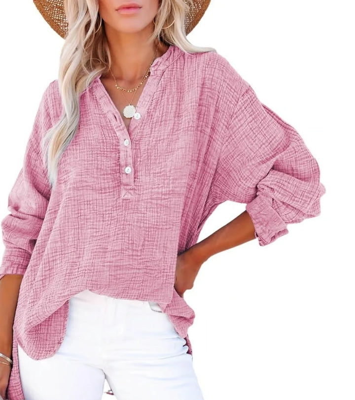 IMANE | CAMICIA OVERSIZE IN COTONE TESTURIZZATO