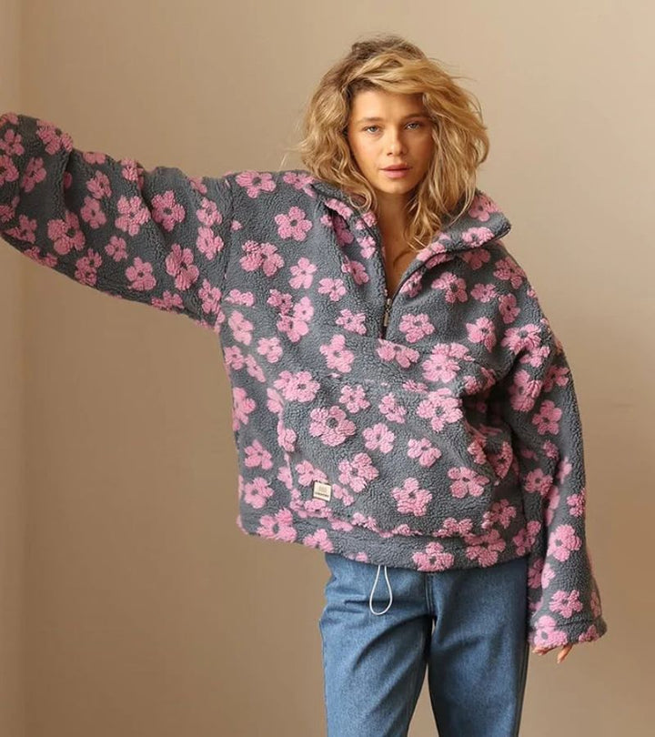 Giada | Pile floreale di tendenza, caldo come un abbraccio