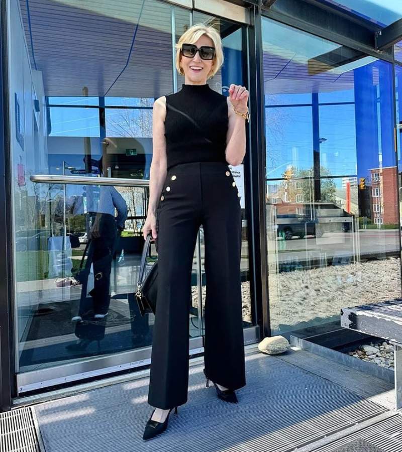 Eléonore | Pantalone a Gamba Larga con Controllo della Pancia